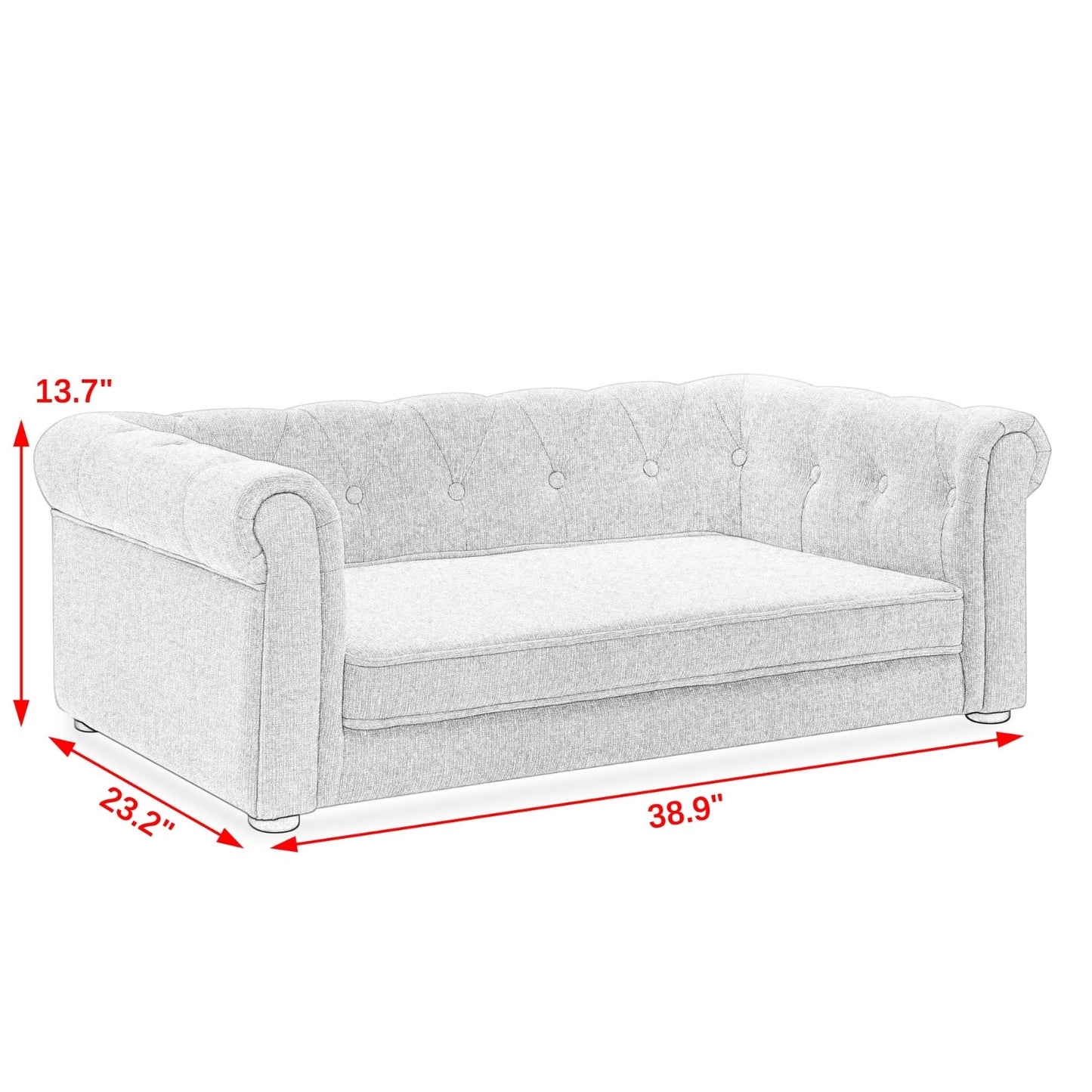 Orthopedic Elevated Pet Sofa | Stylish Comfort for Medium & Large Dogs - PawLuxe