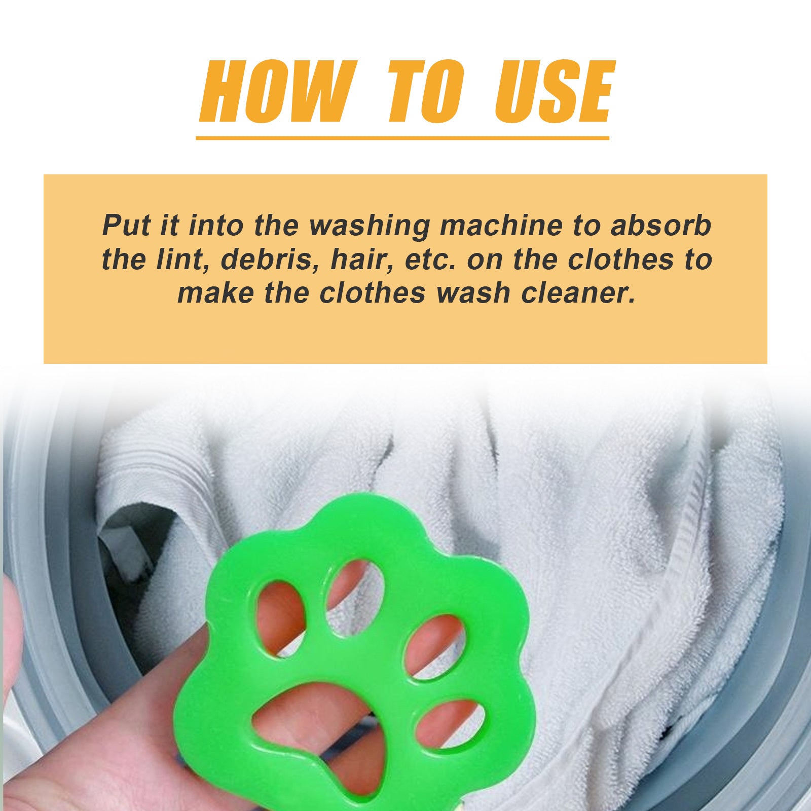 2-Pack Pet Hair Remover for Laundry – Reusable Lint & Hair Catcher for Washing Machines – Non-Toxic Dog & Cat Fur Remover for Clothes, Bedding, & More